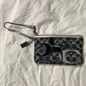 Denim Coach Wristlet